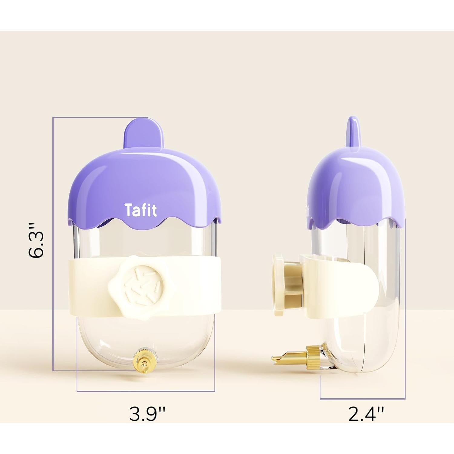 Dispensador de Agua para Mascotas Tafit Beige 360ml Sin Goteo