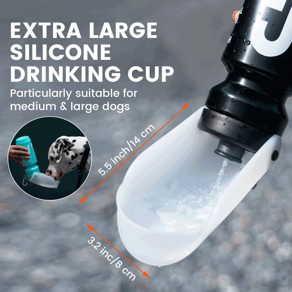 Botella de Agua para Perros HOWGO 621ml Silicona a Prueba de Fugas