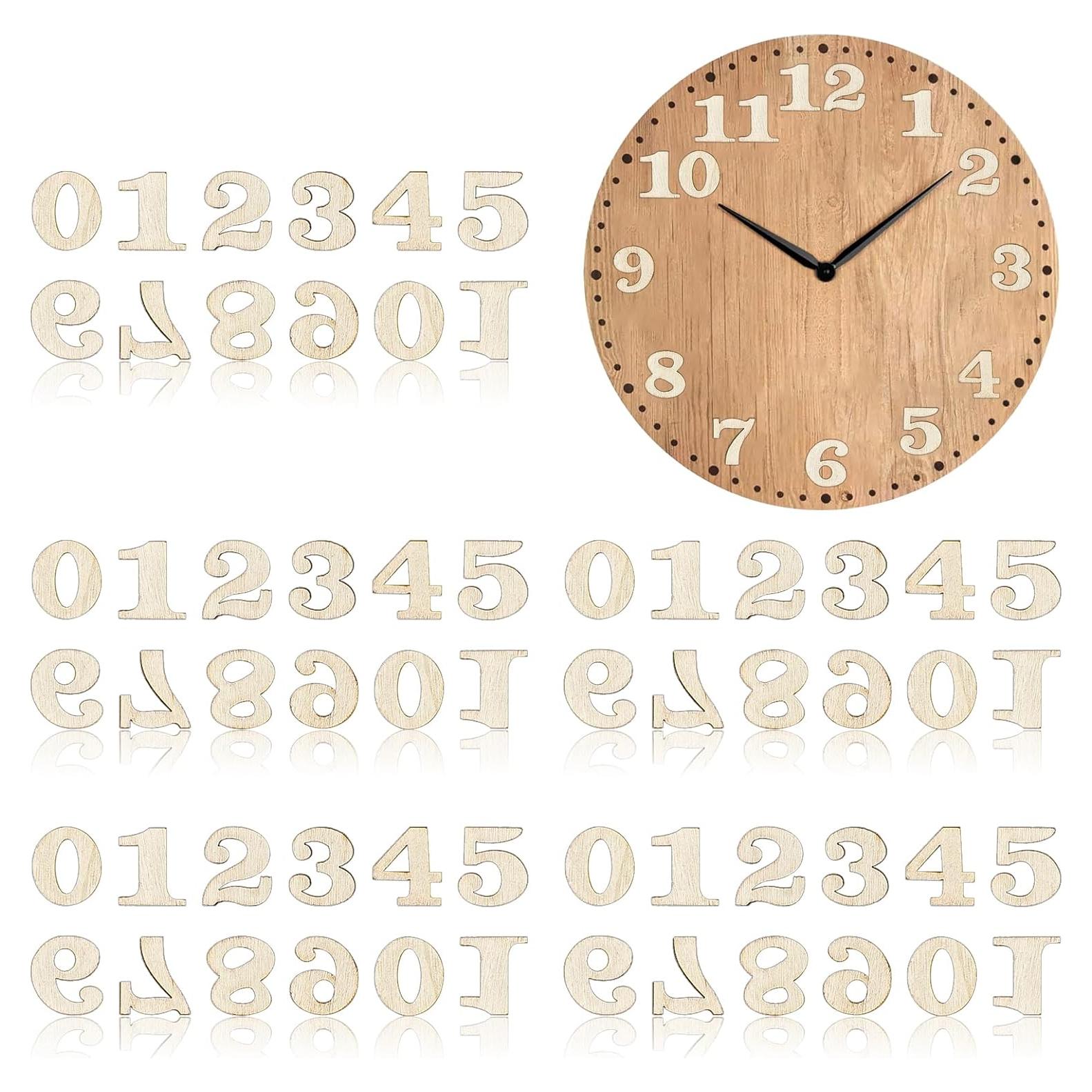 200 Números de Madera Natural Asofelk para Manualidades DIY