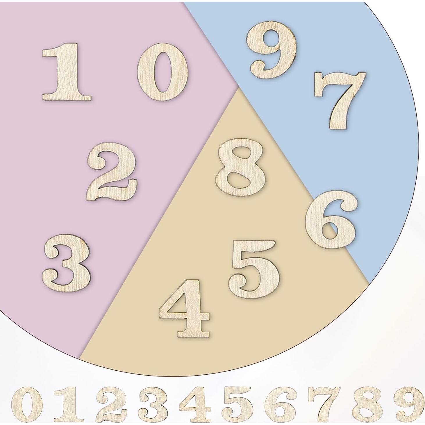 200 Números de Madera Natural Asofelk para Manualidades DIY