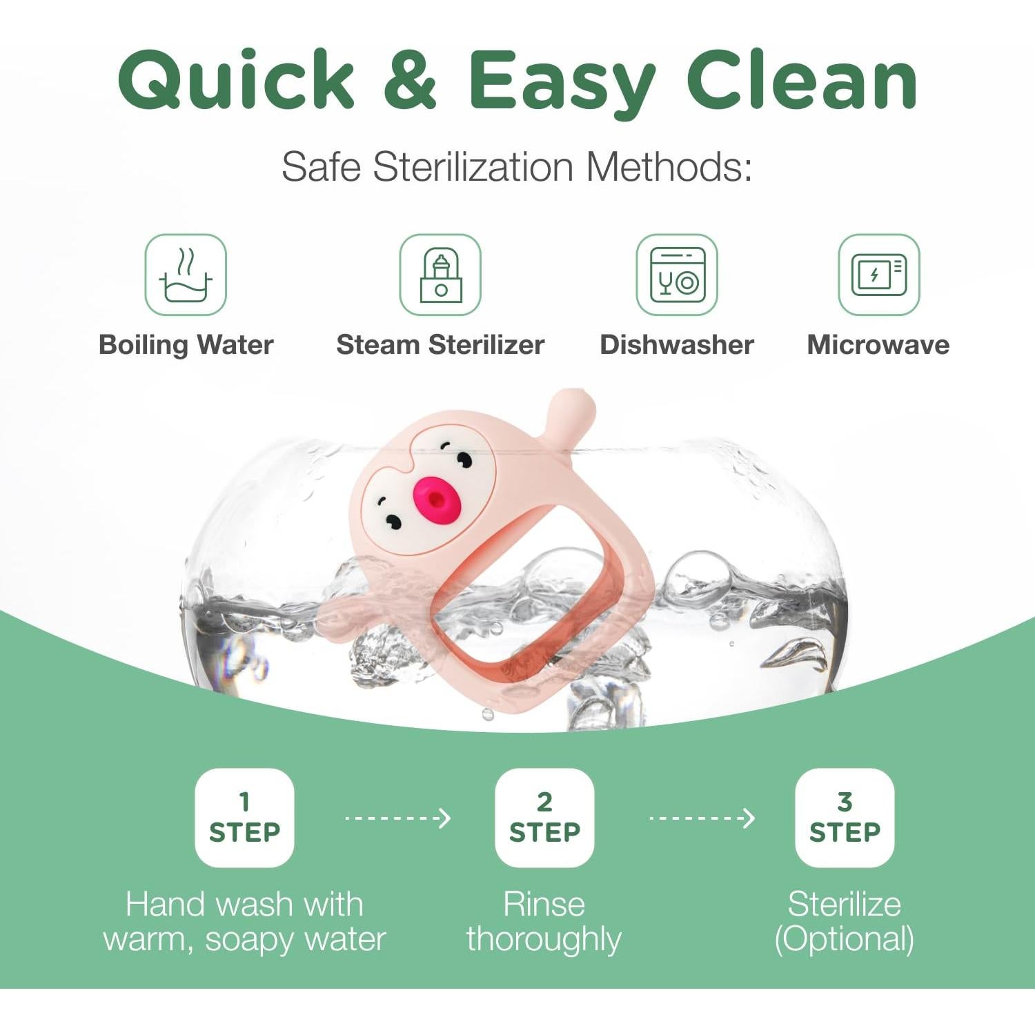 Mordedor de Dentición Rosa TotCo para Bebés 0-6 Meses