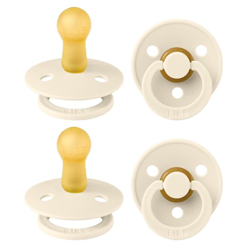 Chupete BIBS Colour 4-Pack Marfil 6-18 Meses Libre de BPA