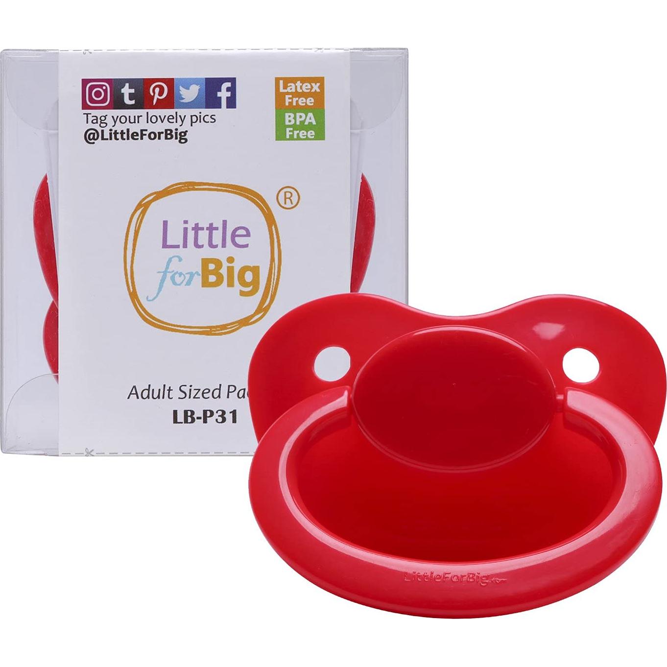 Chupete LittleForBig BigShield Gen-1 Rojo 6.6x4.8cm