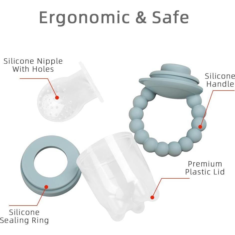 Alimentador de Silicona Rosa para Bebés - Libre de BPA