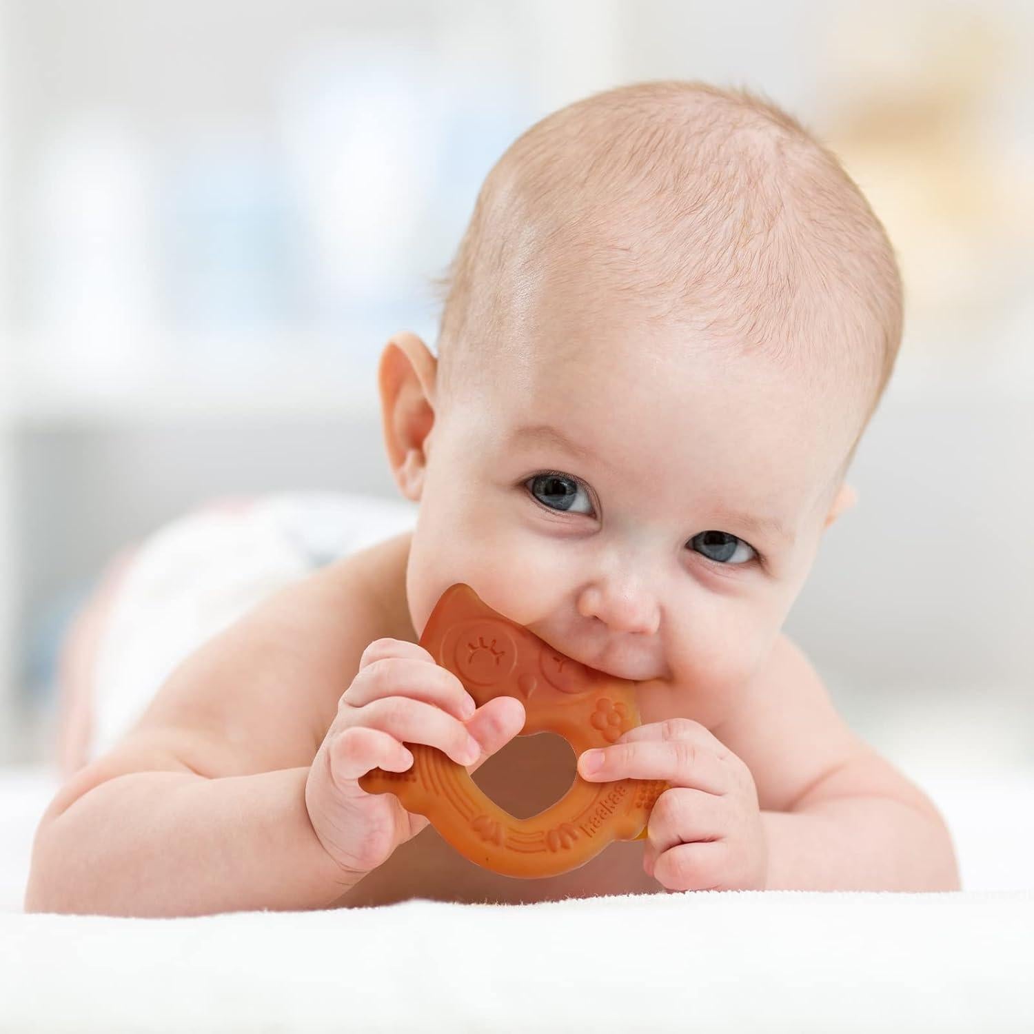 Mordedor de Silicona Haakaa Búho Sonriente 9.5x8.5cm