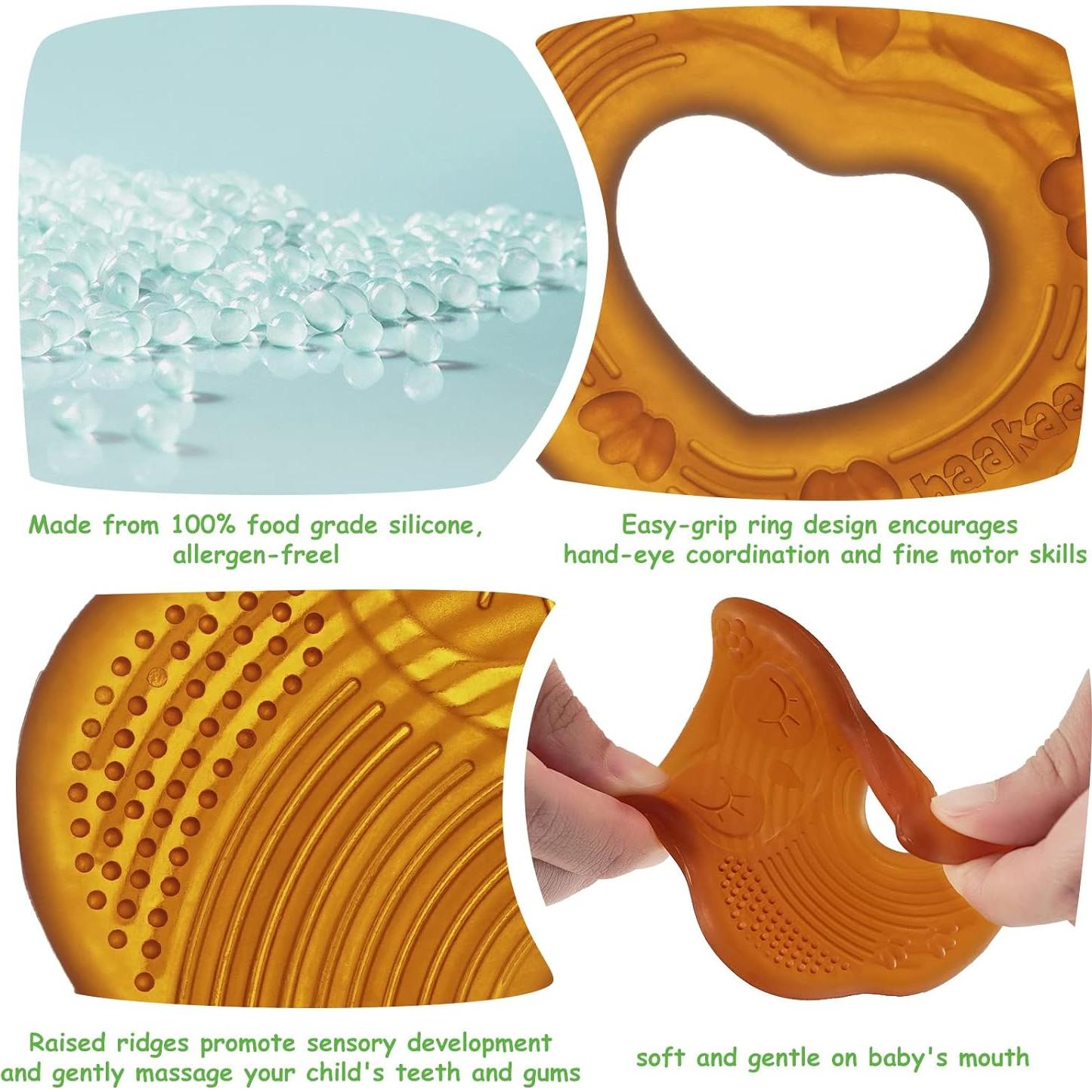 Mordedor de Silicona Haakaa Búho Sonriente 9.5x8.5cm