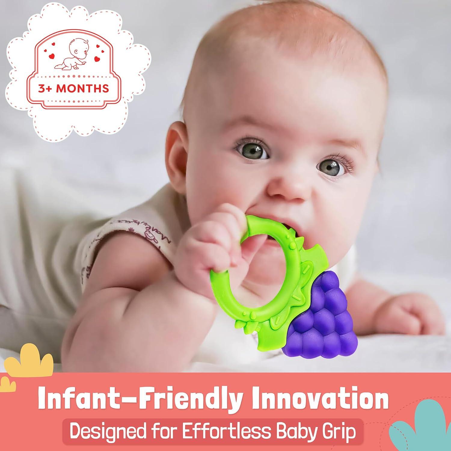 Set de Mordedores para Bebés 6-Pack Silicona Alimentaria