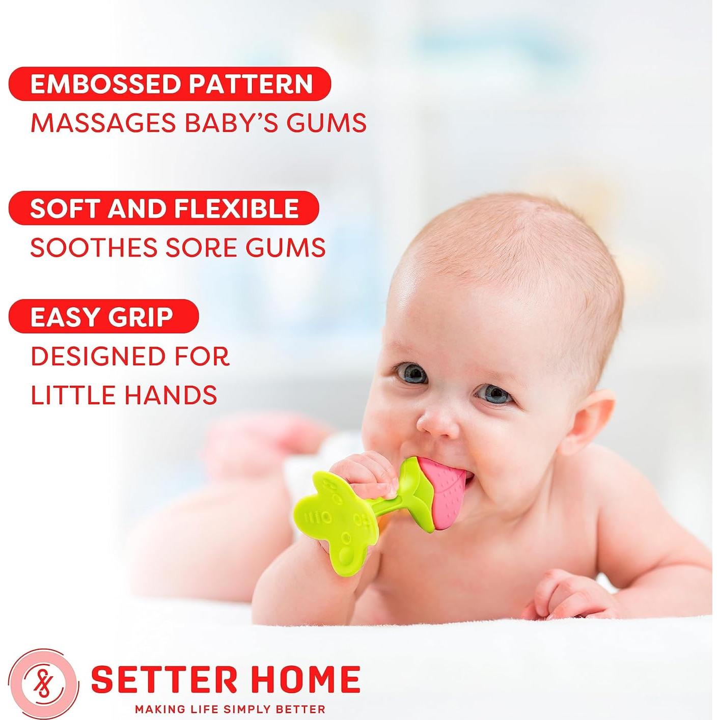 Set de Mordedores para Bebés 6-Pack Silicona Alimentaria