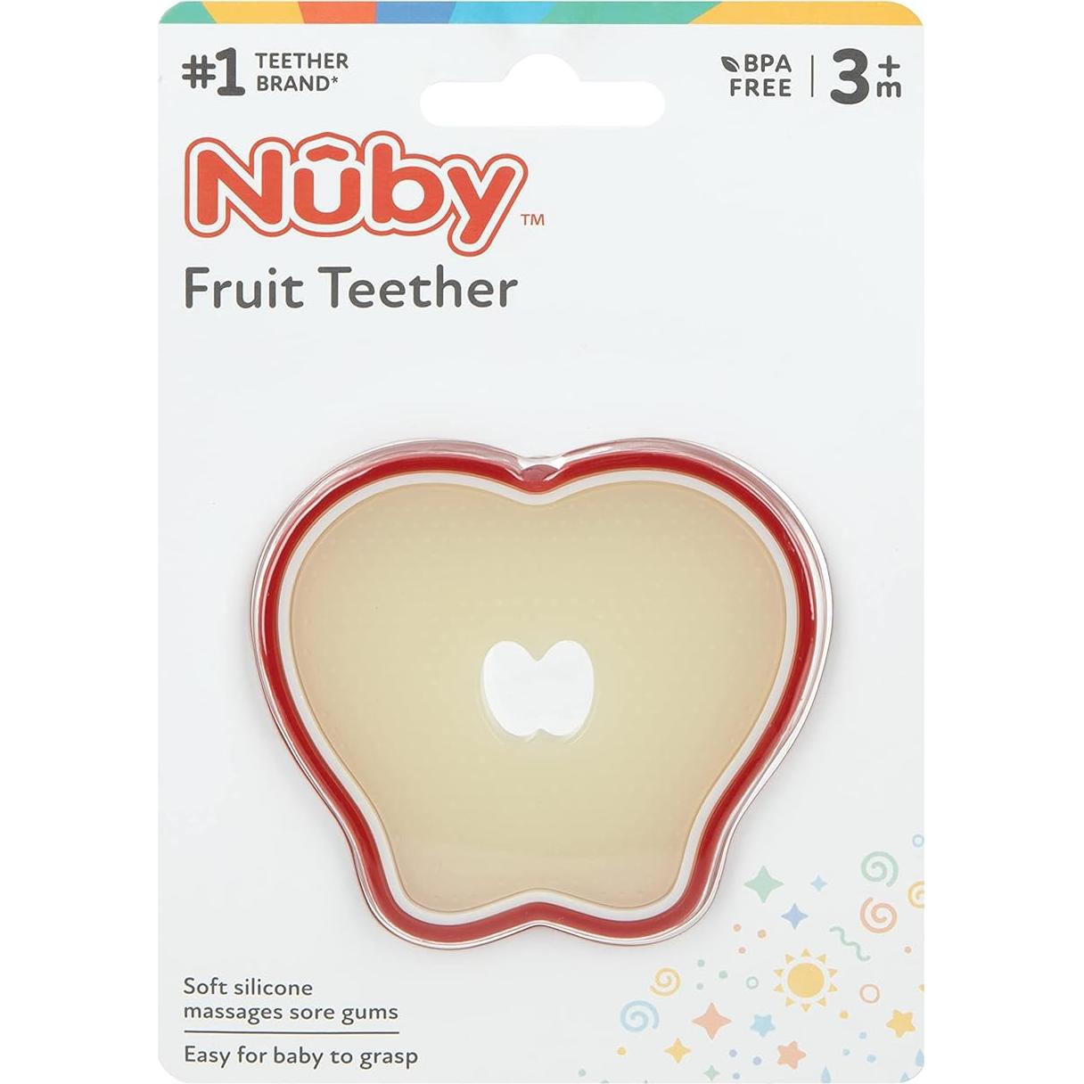 Mordedor de Fruta Nuby 100% Silicona Manzana 3M+