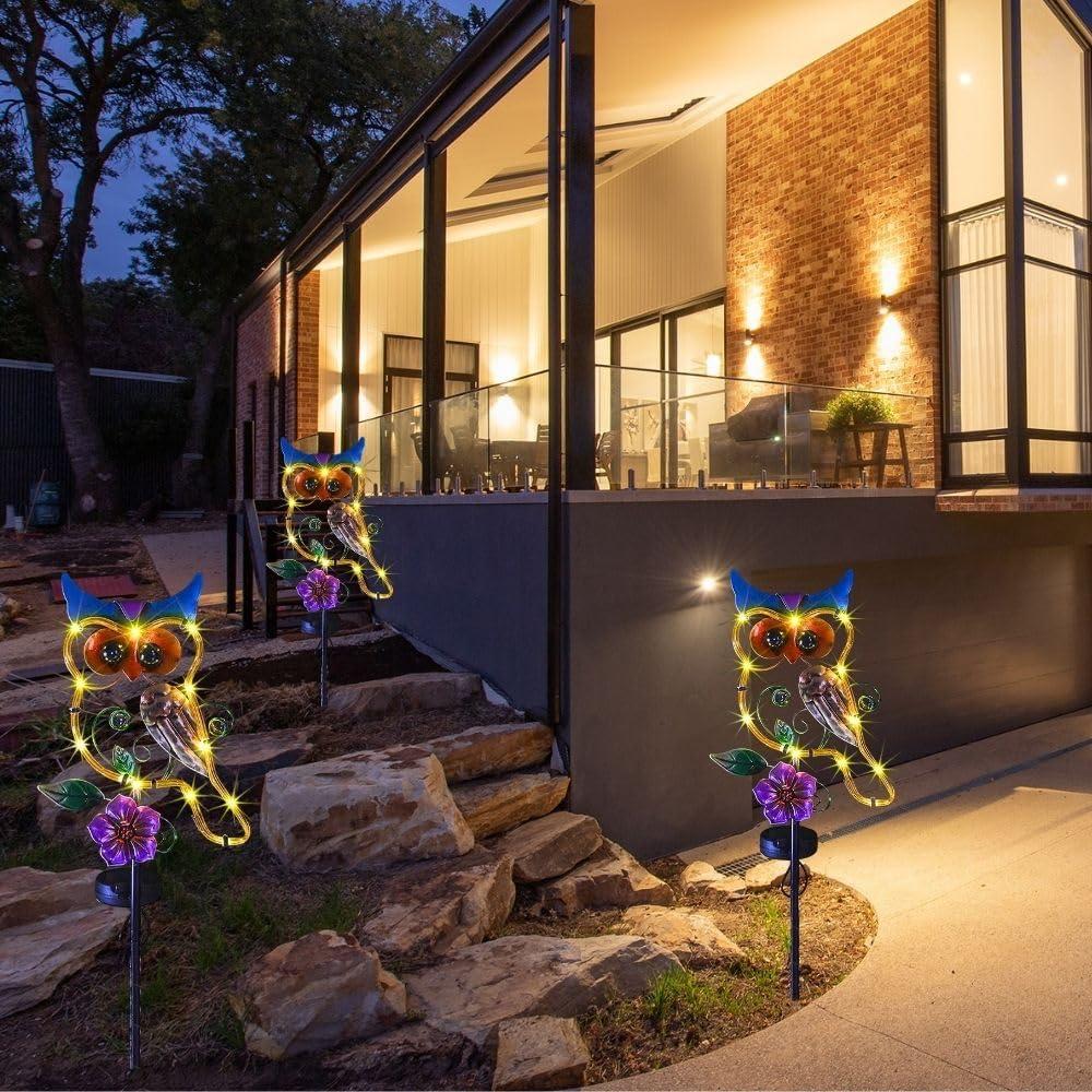 Luz Solar Decorativa de Jardín Siegaoo 105.4 cm Búho