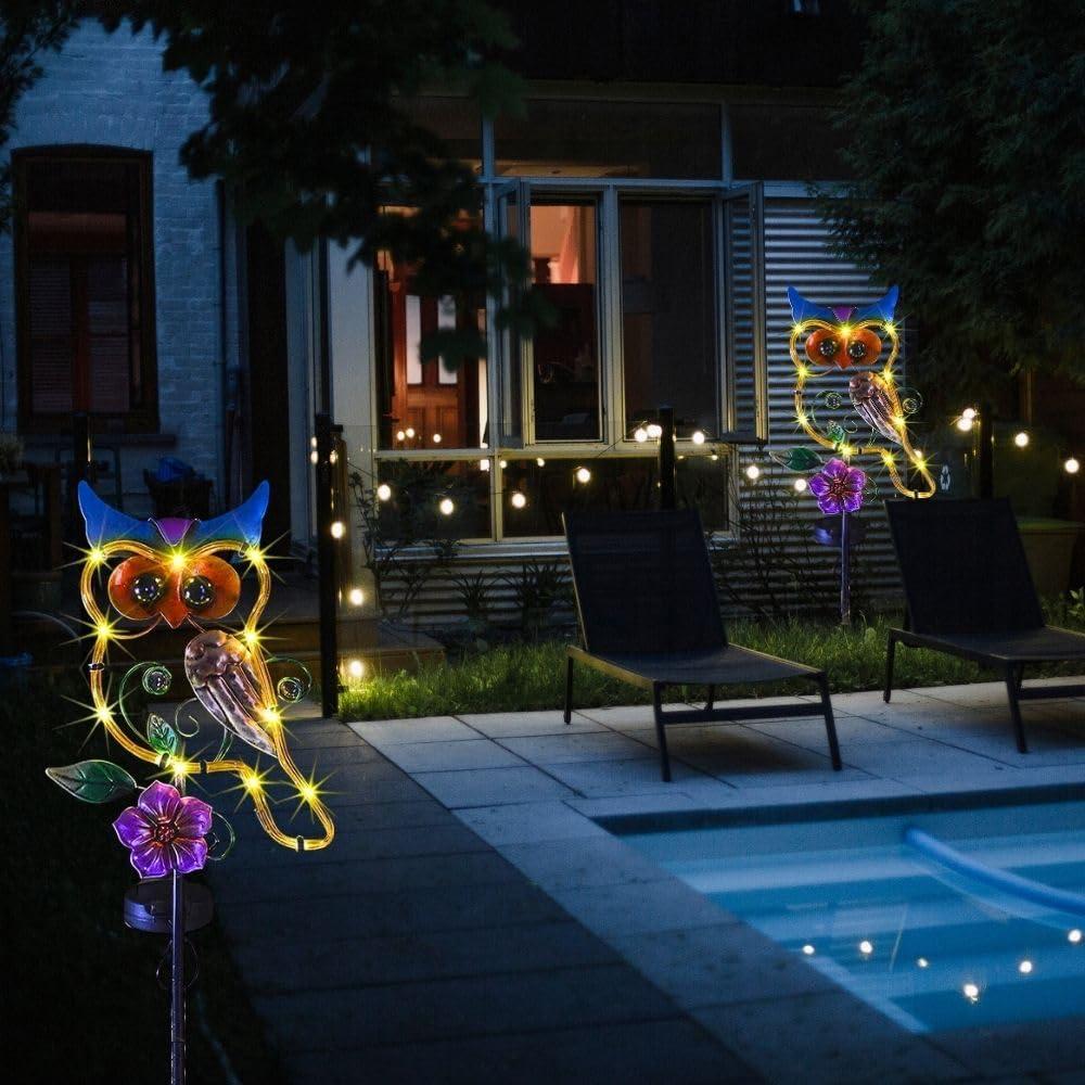 Luz Solar Decorativa de Jardín Siegaoo 105.4 cm Búho