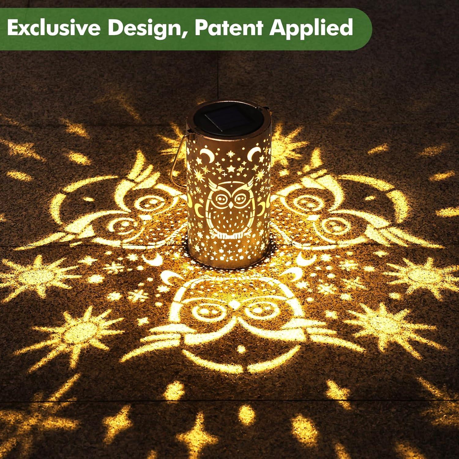 Linterna Solar Impermeable Fabuday Búho 18cm LED Exterior