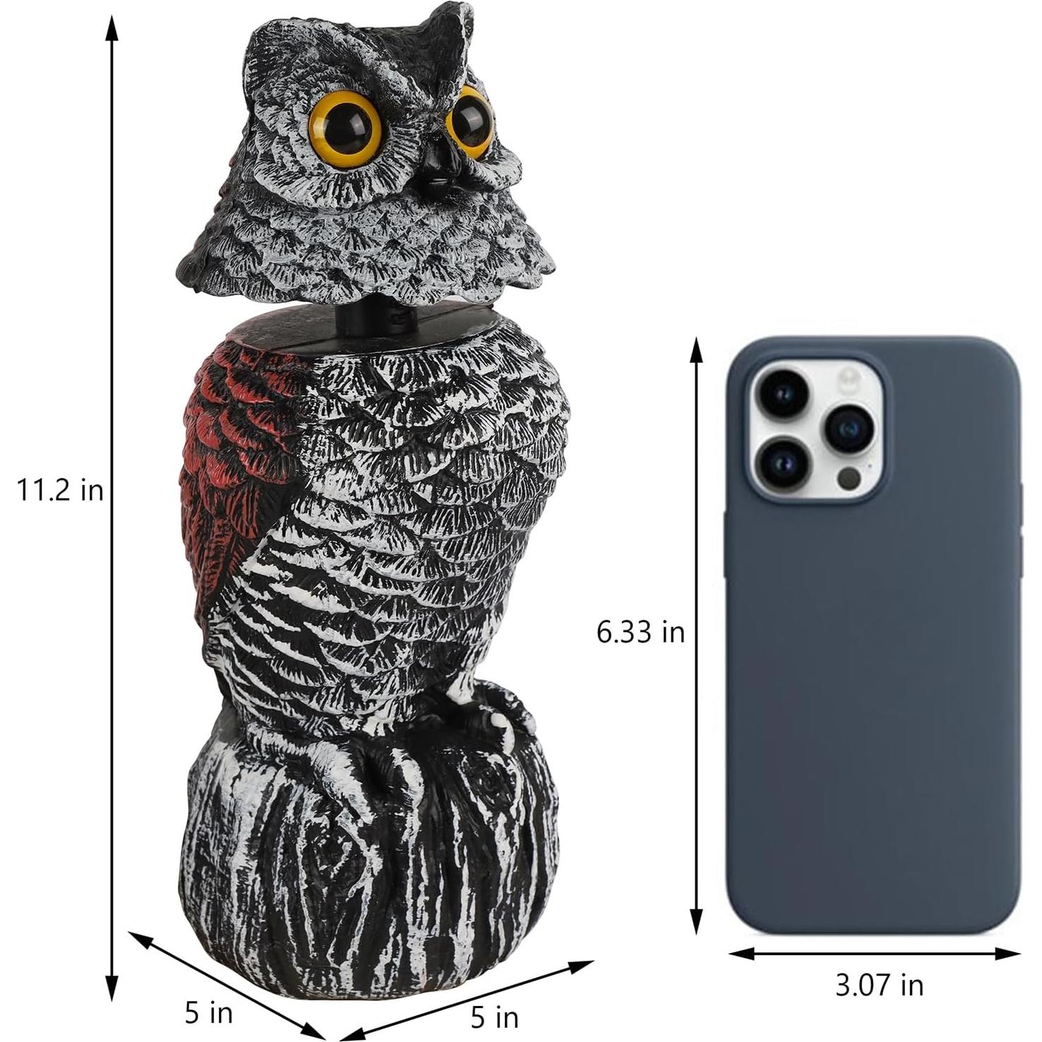 Hausse 2 Búhos Ahuyentadores de Aves 28.4 cm Plástico