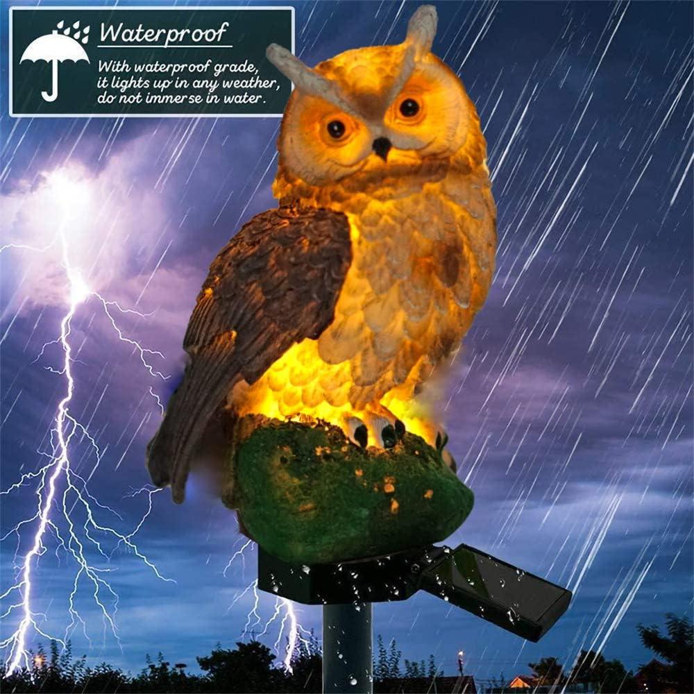 Luces Solares de Búho GONIMY - Paquete de 2 para Jardín
