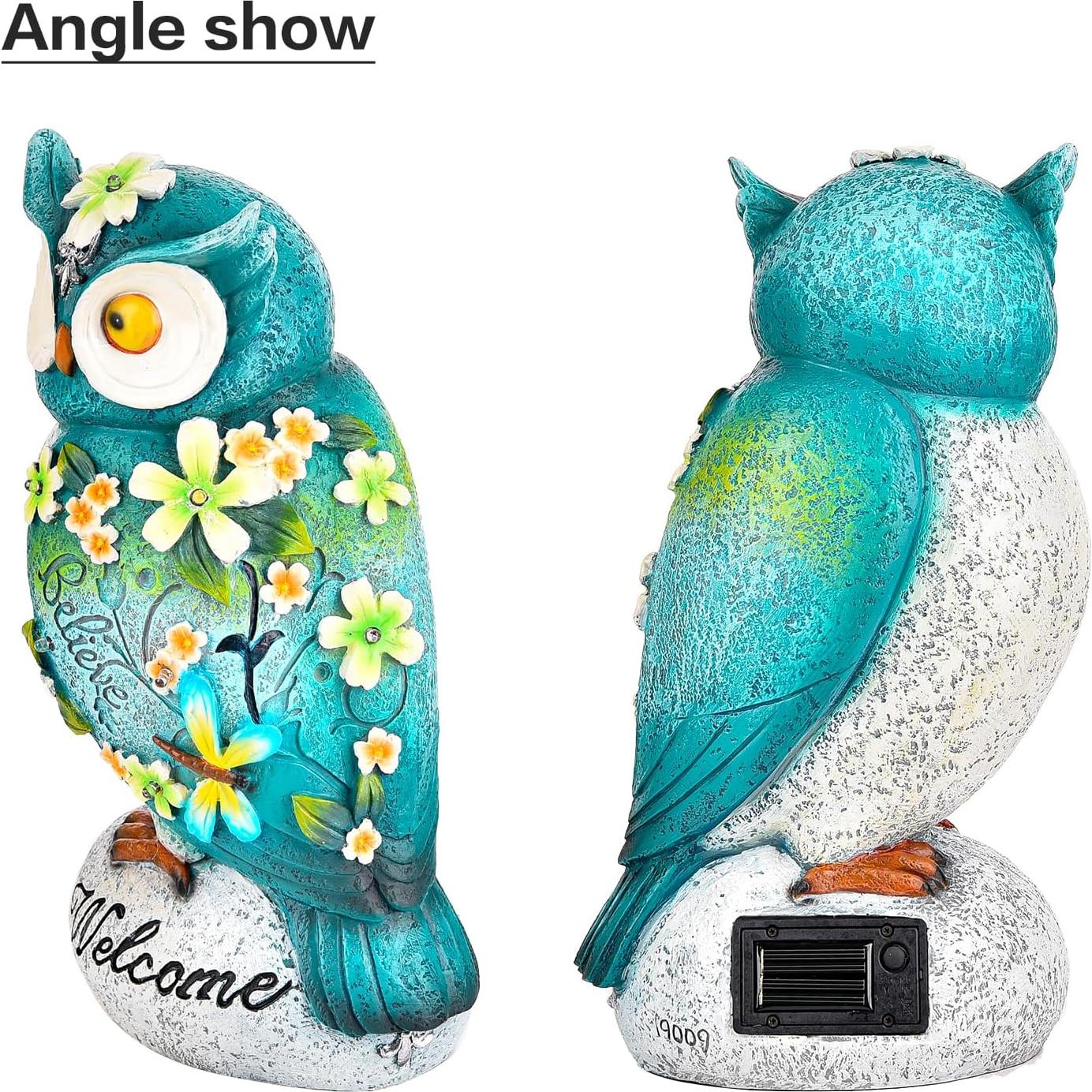 Luz Solar de Jardín Sungmor Búho LED Resina 20x14x34cm