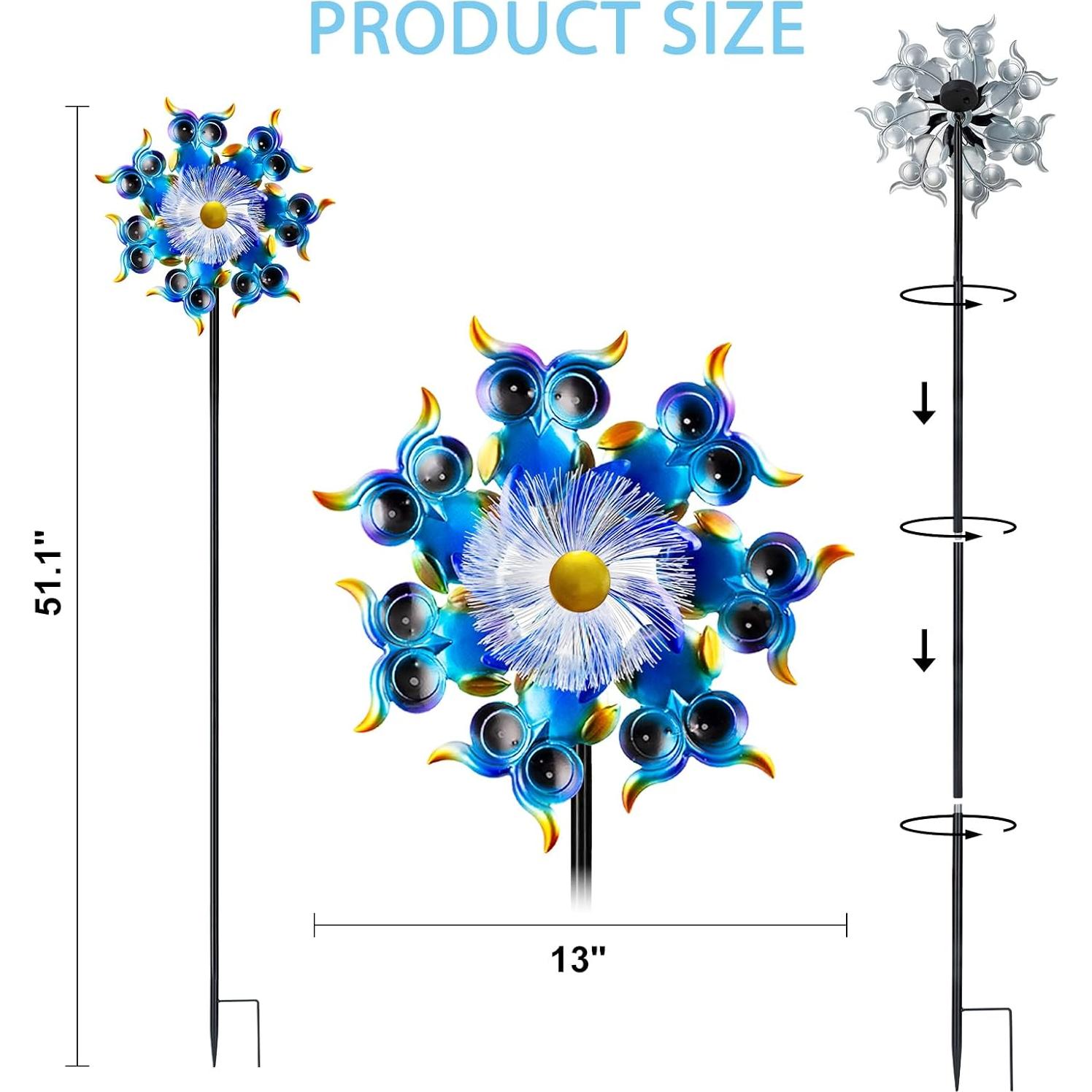 Girasoles Solares de Búho BUARO8AGA para Jardín 129.5 cm