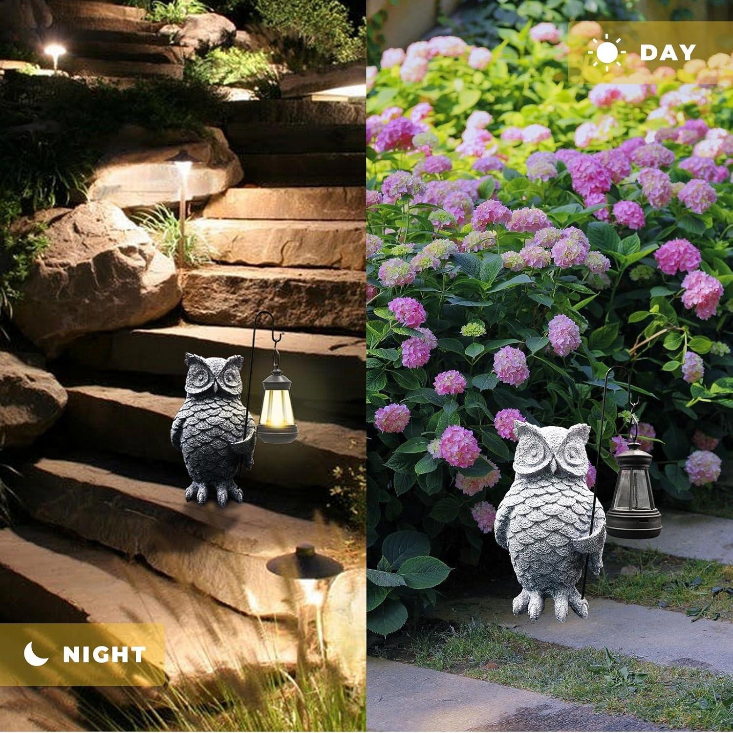 Luces Solares de Búho BingegePet para Jardín Exterior