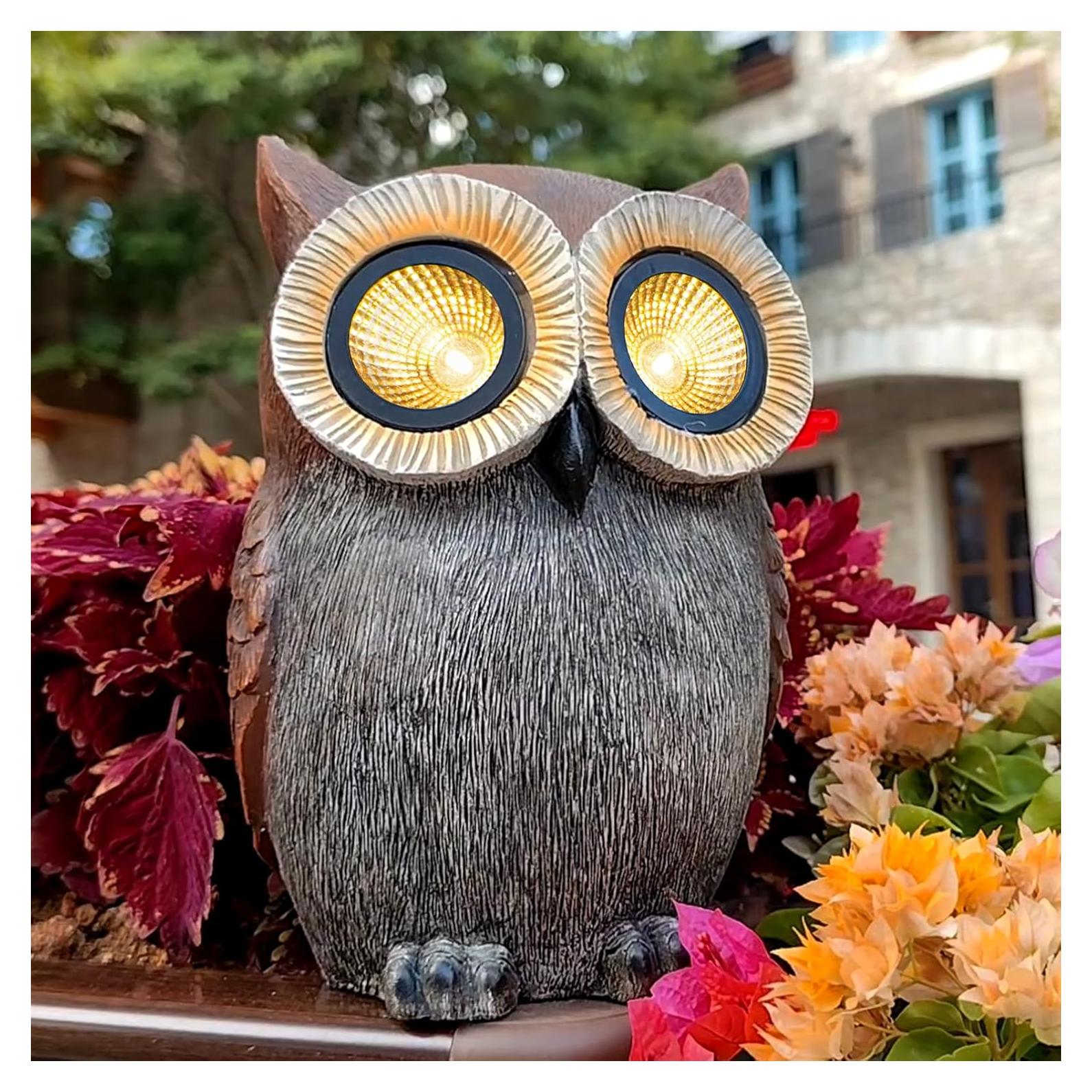 Estatua Solar de Búho DKJOCKY para Jardín 26.9 cm