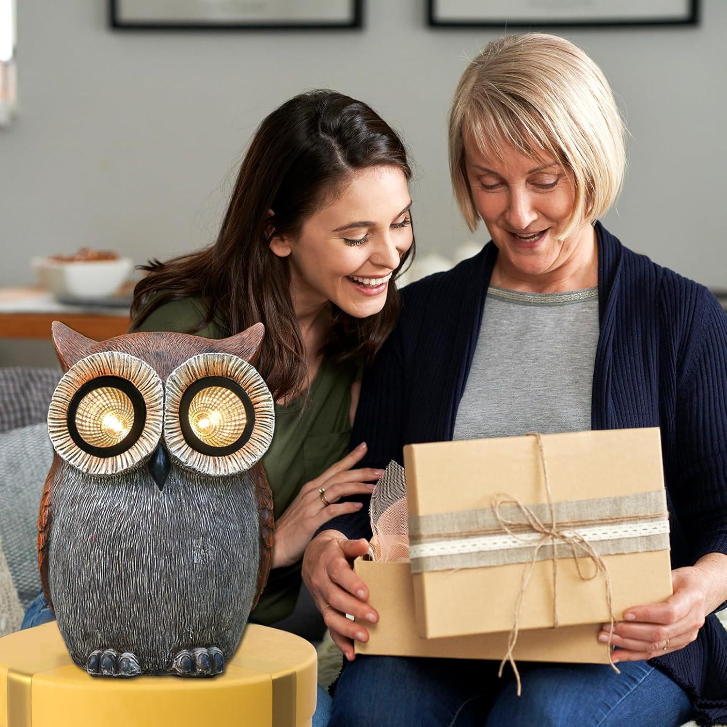 Estatua Solar de Búho DKJOCKY para Jardín 26.9 cm