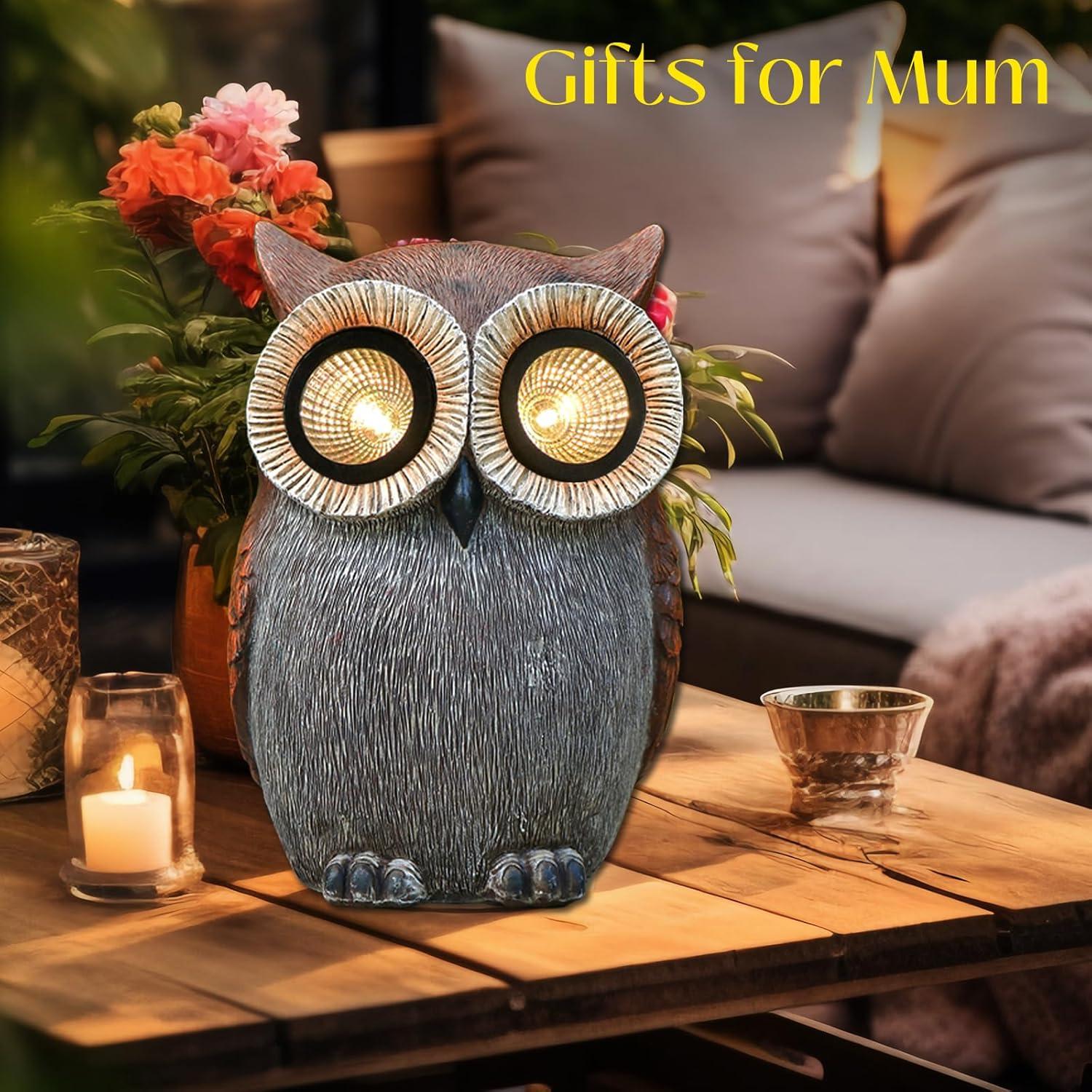 Estatua Solar de Búho DKJOCKY para Jardín 26.9 cm