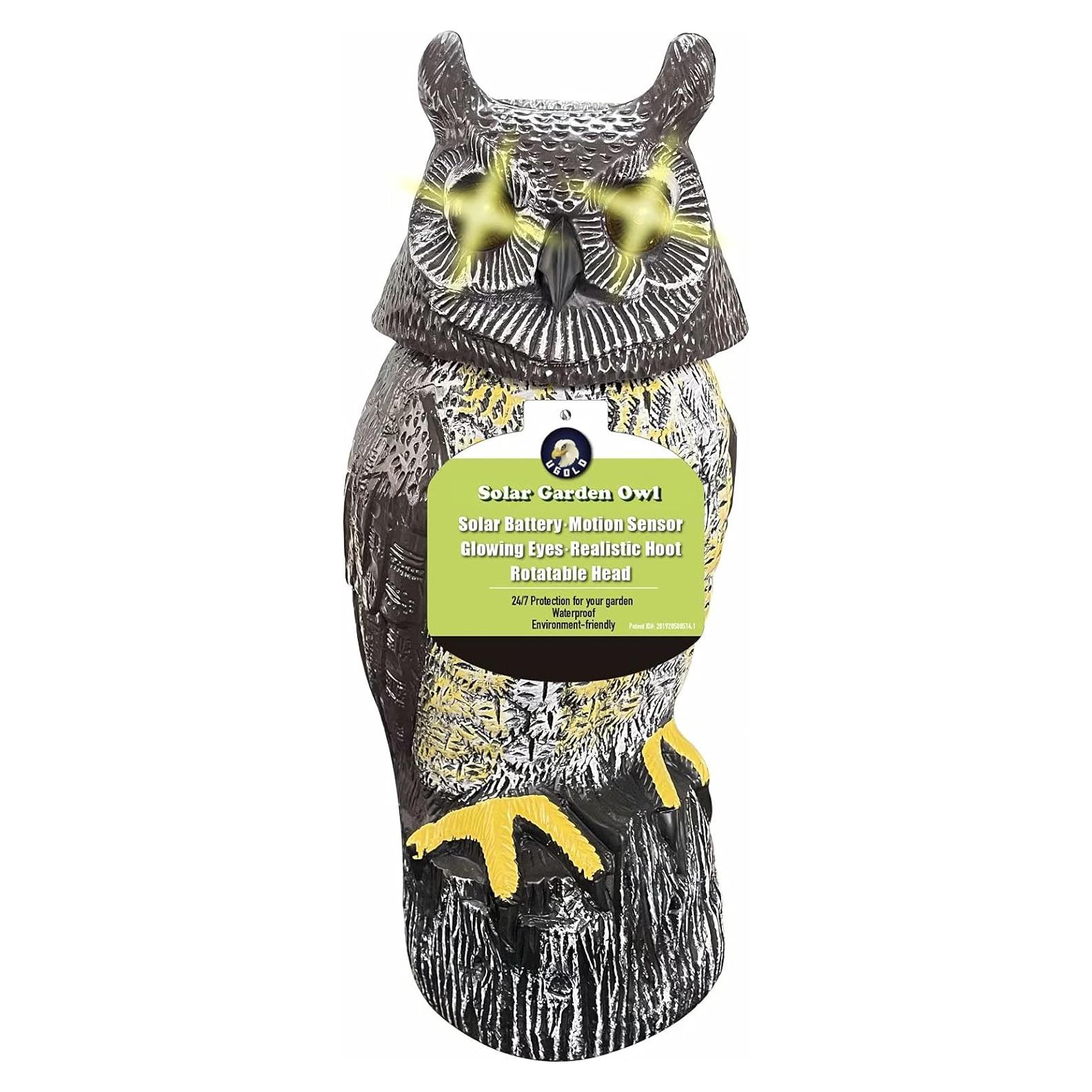 Búho Solar Decorativo Ugold con Detección de Movimiento 42.9 cm