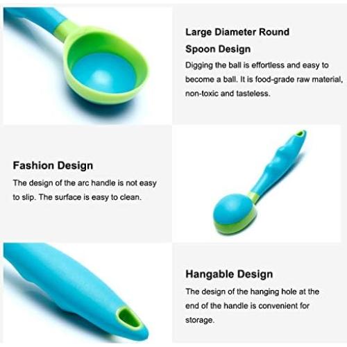 Cucharón de Helado Antiadherente Tellshun 2PCS PPR + Goma