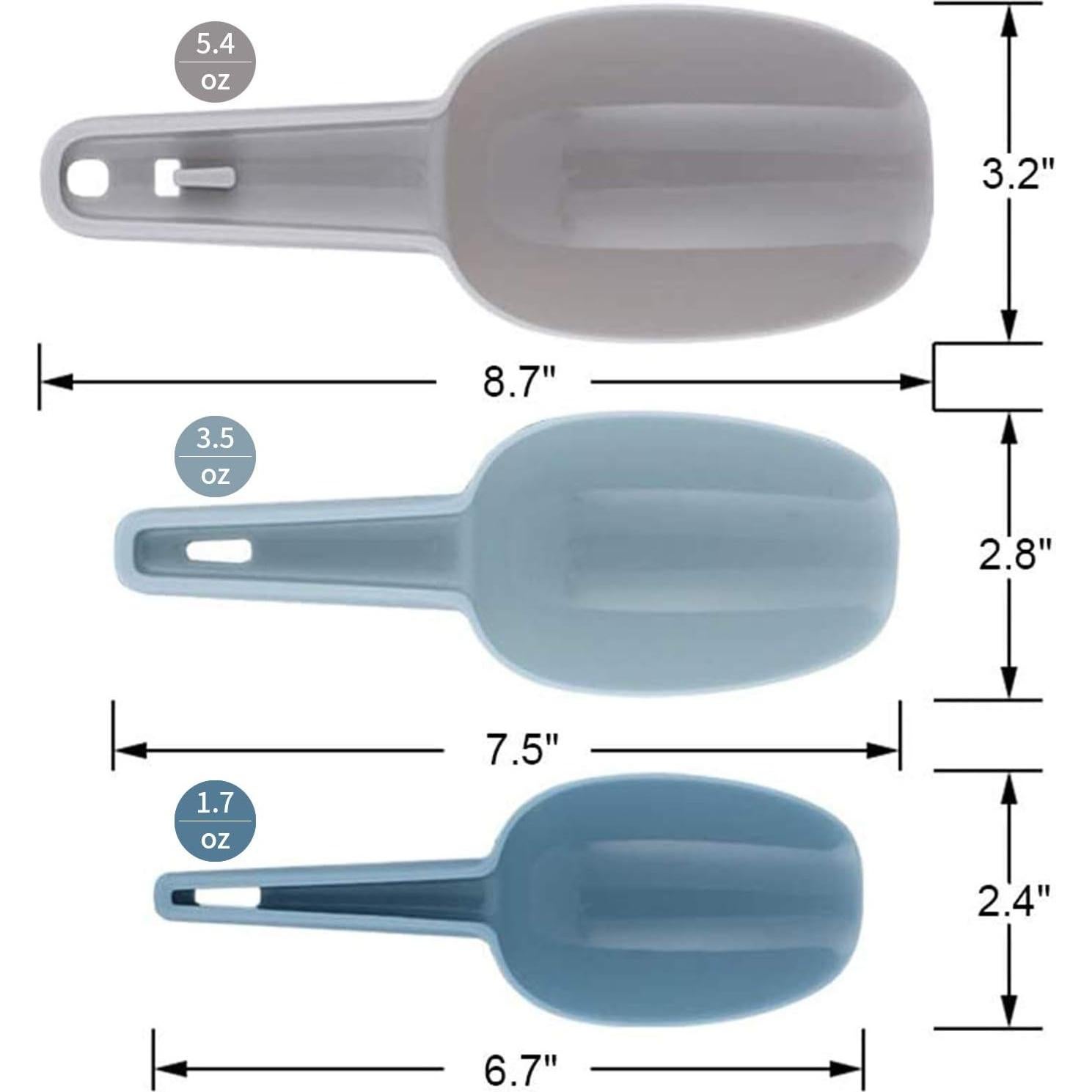 Juego de cucharas de plástico Baker Boutique - 3 piezas 50ml 100ml 150ml