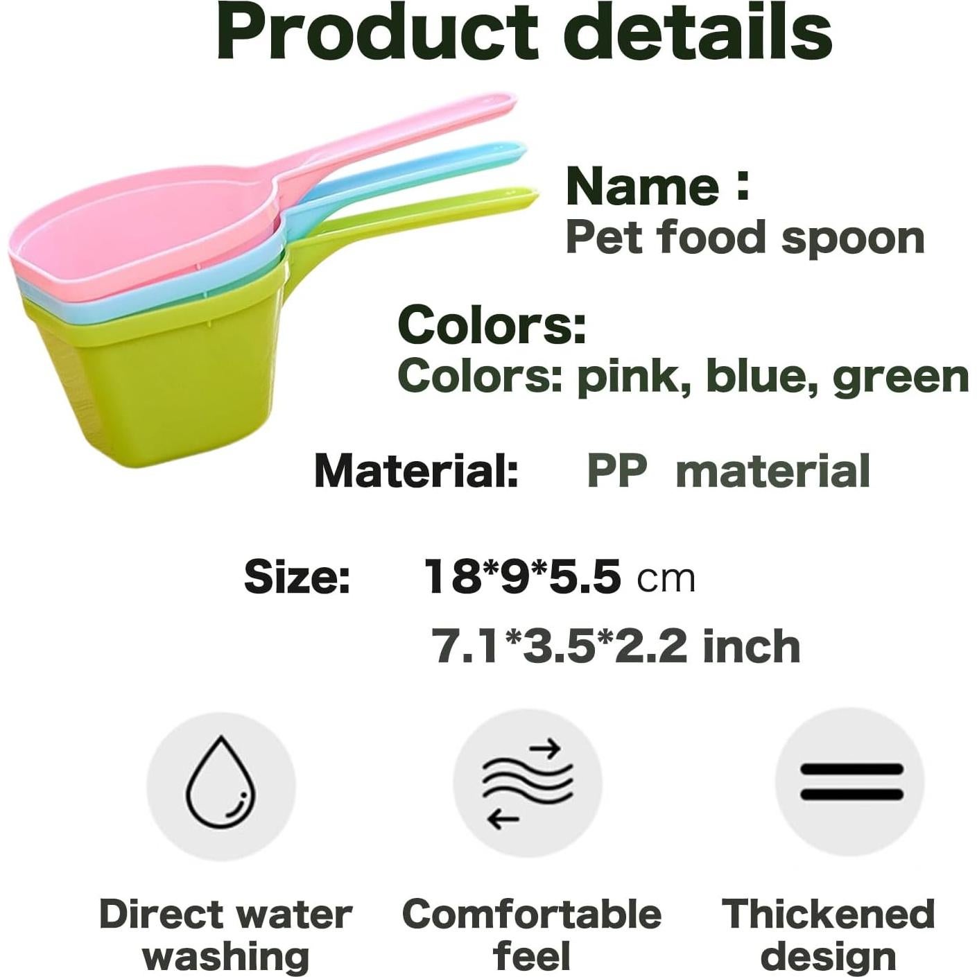 Cucharón de Comida para Mascotas BueRallan 3PCS 1 Taza