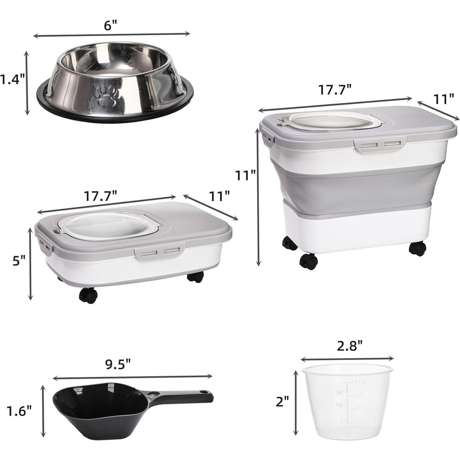 Contenedor de Almacenamiento de Comida para Perros Acshio 9 Kg