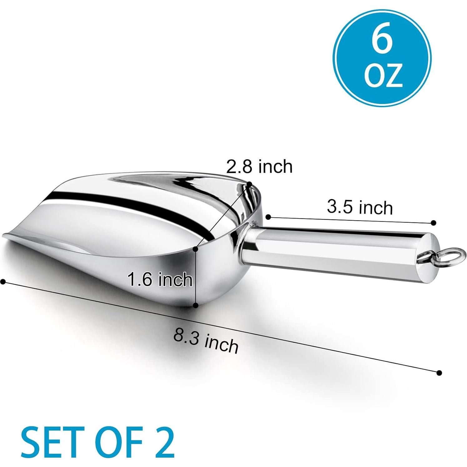 Cucharón Pequeño Acero Inoxidable P&P Chef 6oz - 2 Piezas