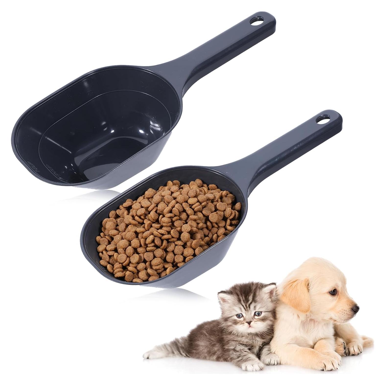 Juego de 2 cucharas medidoras para comida de mascotas Ptwola