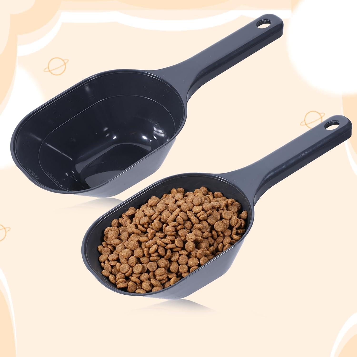 Juego de 2 cucharas medidoras para comida de mascotas Ptwola