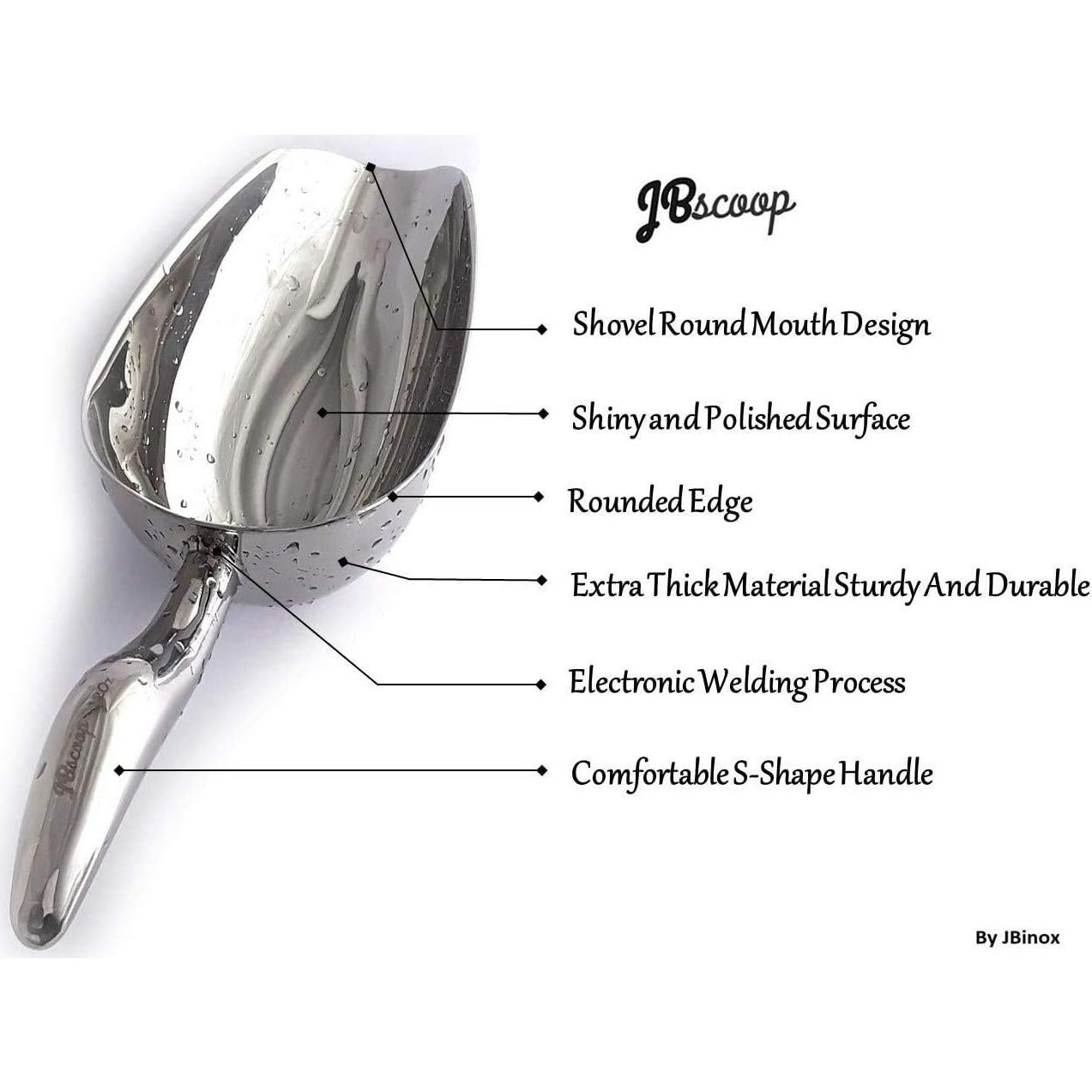 Cuchara de Hielo JBinox Acero Inoxidable 23.9 cm Resistente