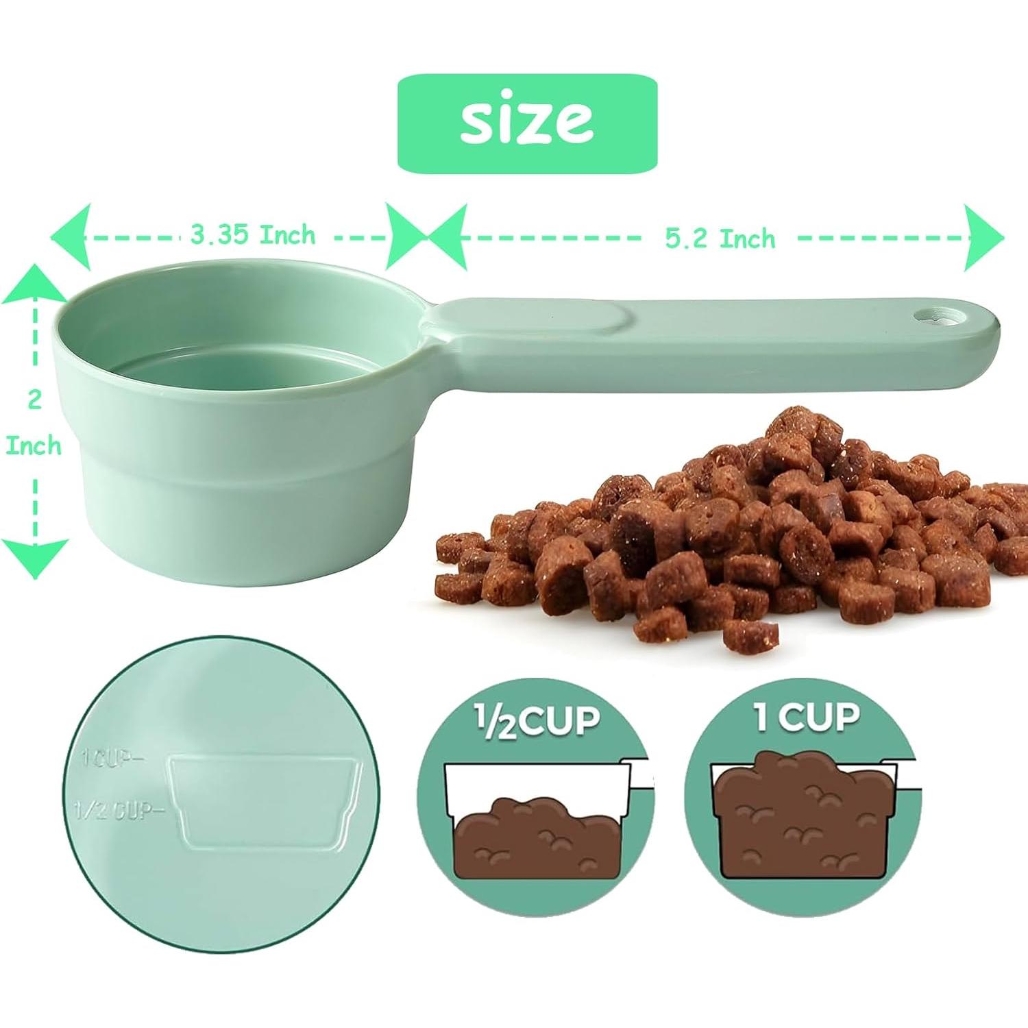 Cucharón Medidor de Comida para Perros Joyinjojo 1 Taza Verde Menta