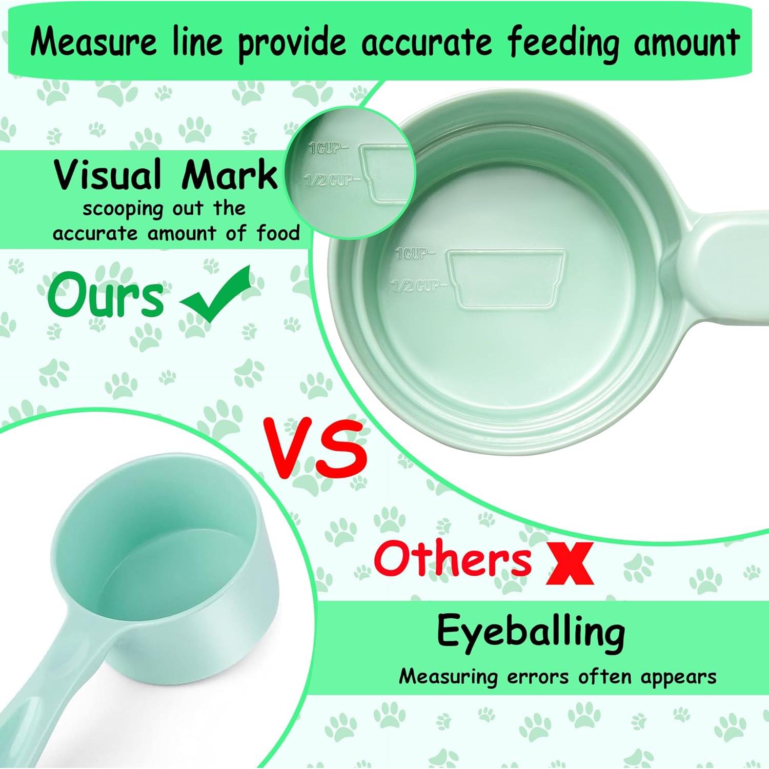 Cucharón Medidor de Comida para Perros Joyinjojo 1 Taza Verde Menta