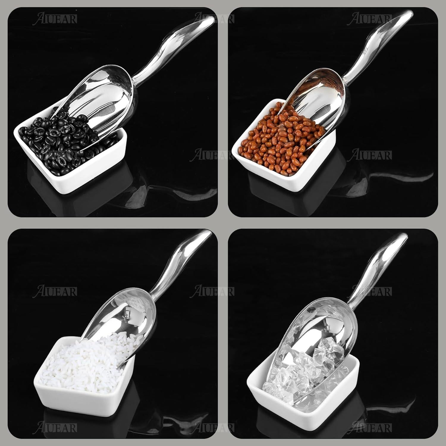 Cucharón de Metal AUEAR 6 Oz Acero Inoxidable para Hielo