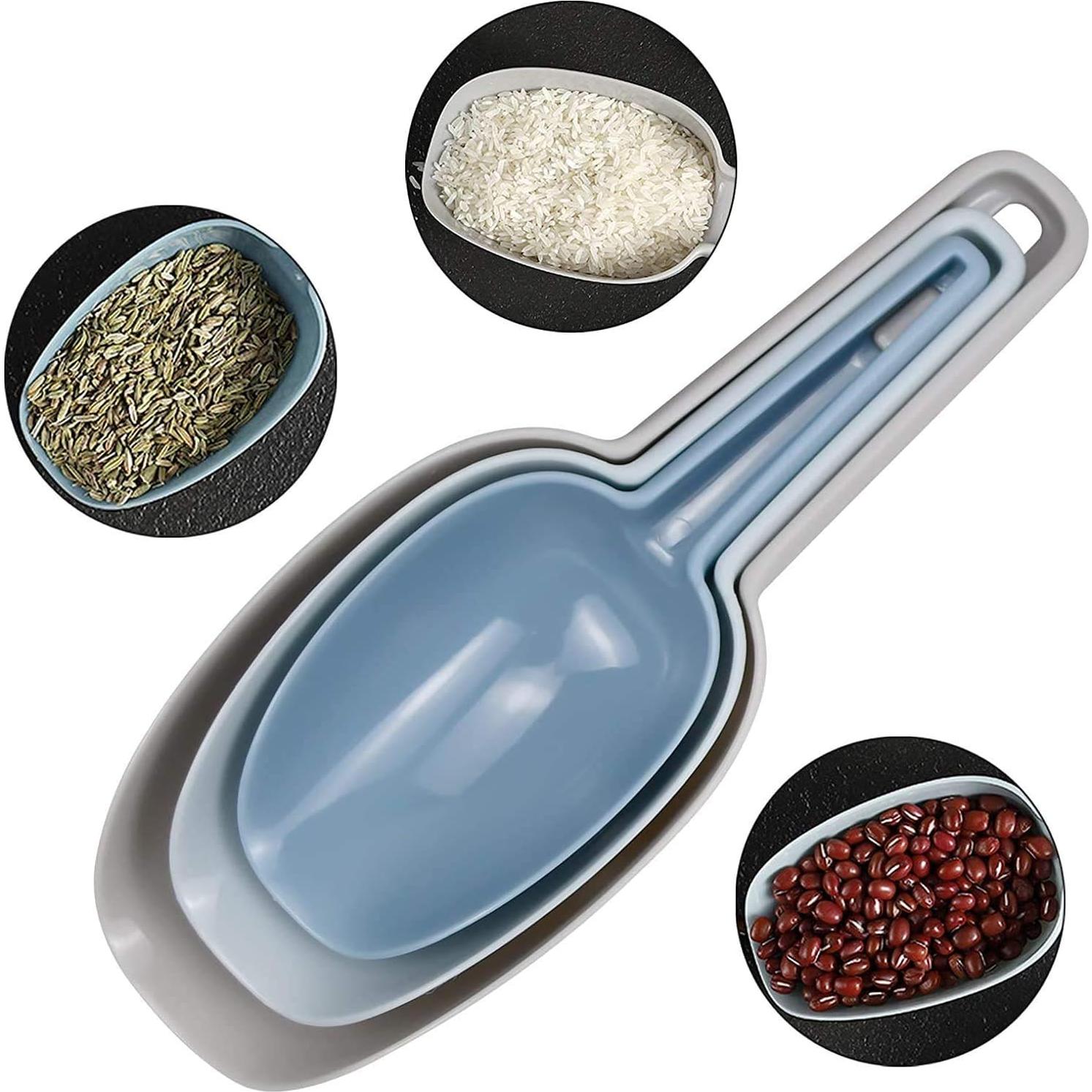 Conjunto de 3 cucharas de plástico Dokpav para cocina 50ml-150ml