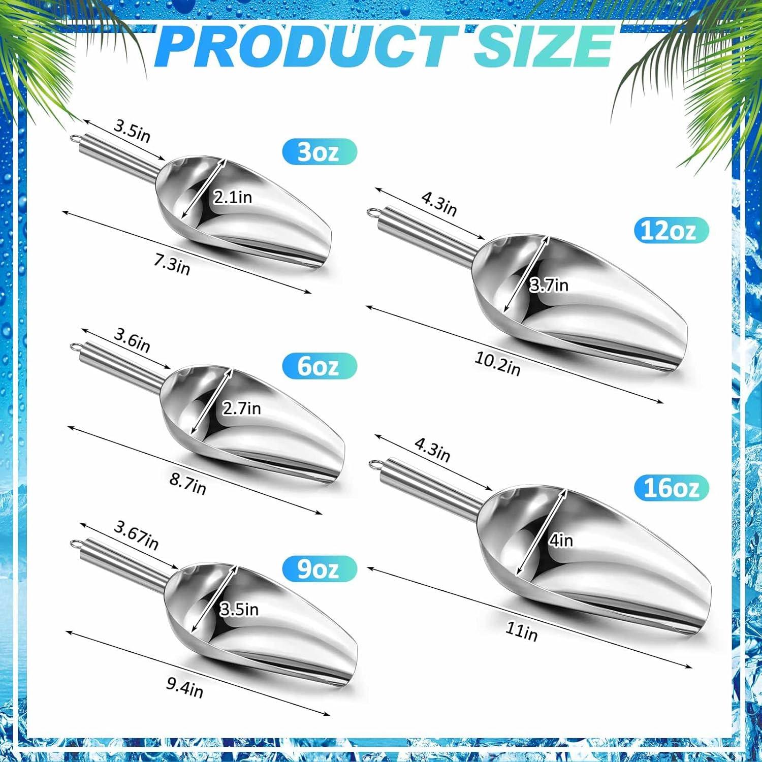 Paquete de 5 cucharas de acero inoxidable Tioncy 85-455g