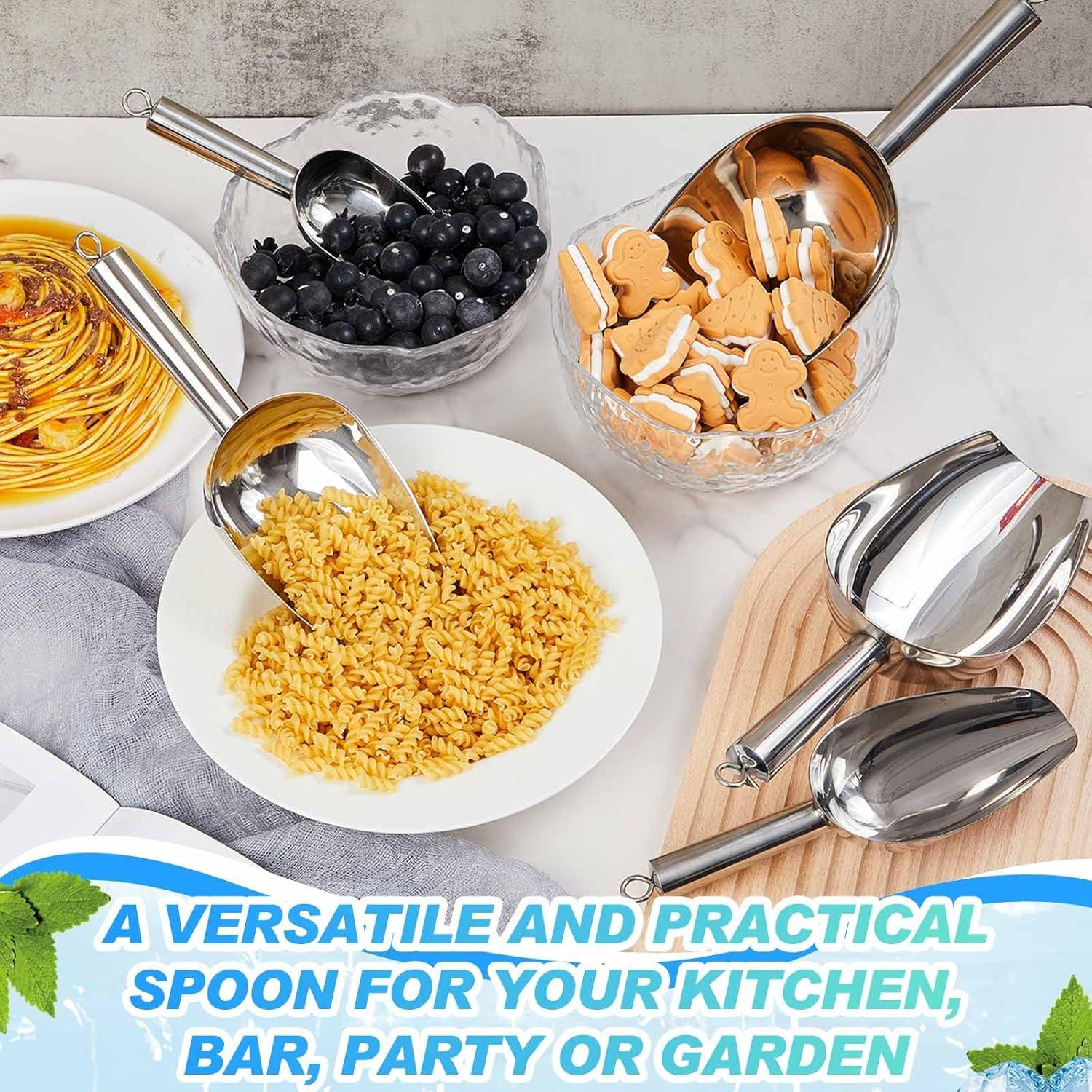 Paquete de 5 cucharas de acero inoxidable Tioncy 85-455g