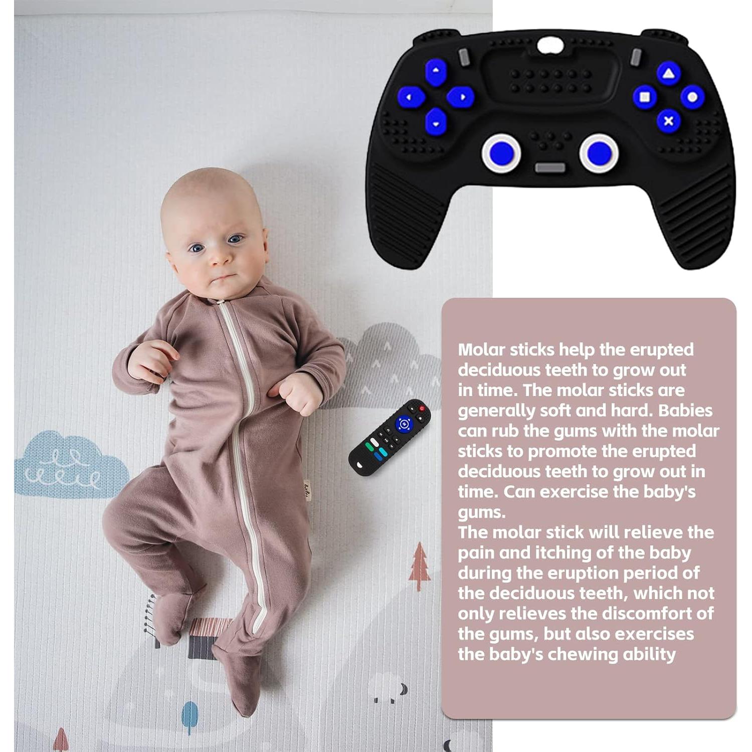 Juguetes de Mordedor para Bebés S-SNAIL de Silicona 2-Pack