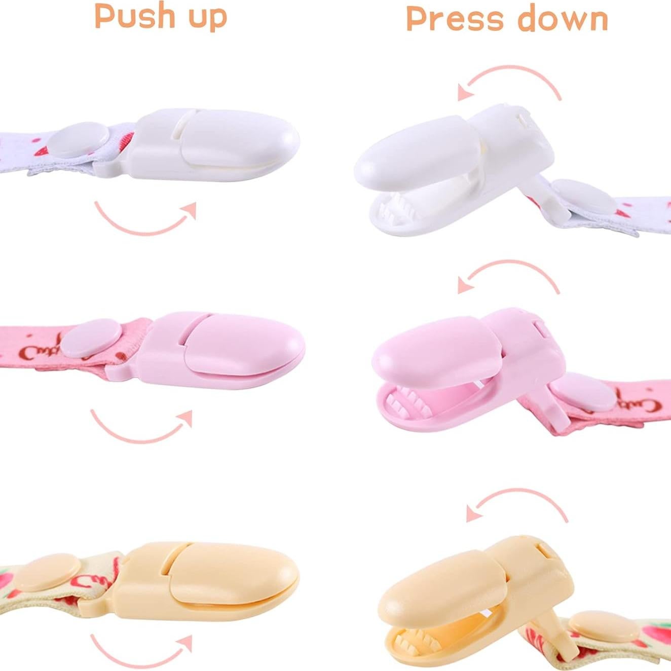 Clip de Chupete CutiePlusU Fiesta de Frutas - Paquete de 3