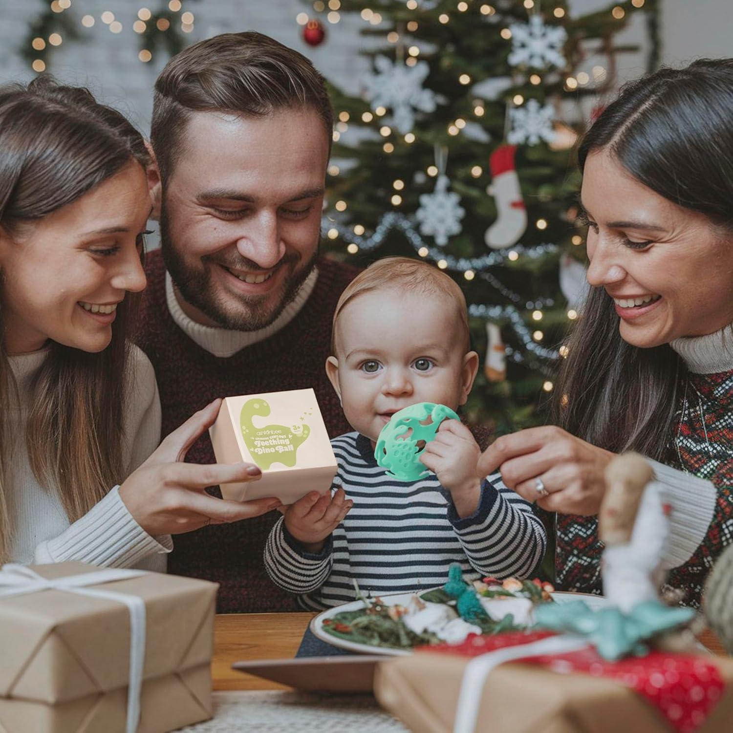 Juguetes de Dentición Dinosaurio Ashtonbee Silicona BPA Libre