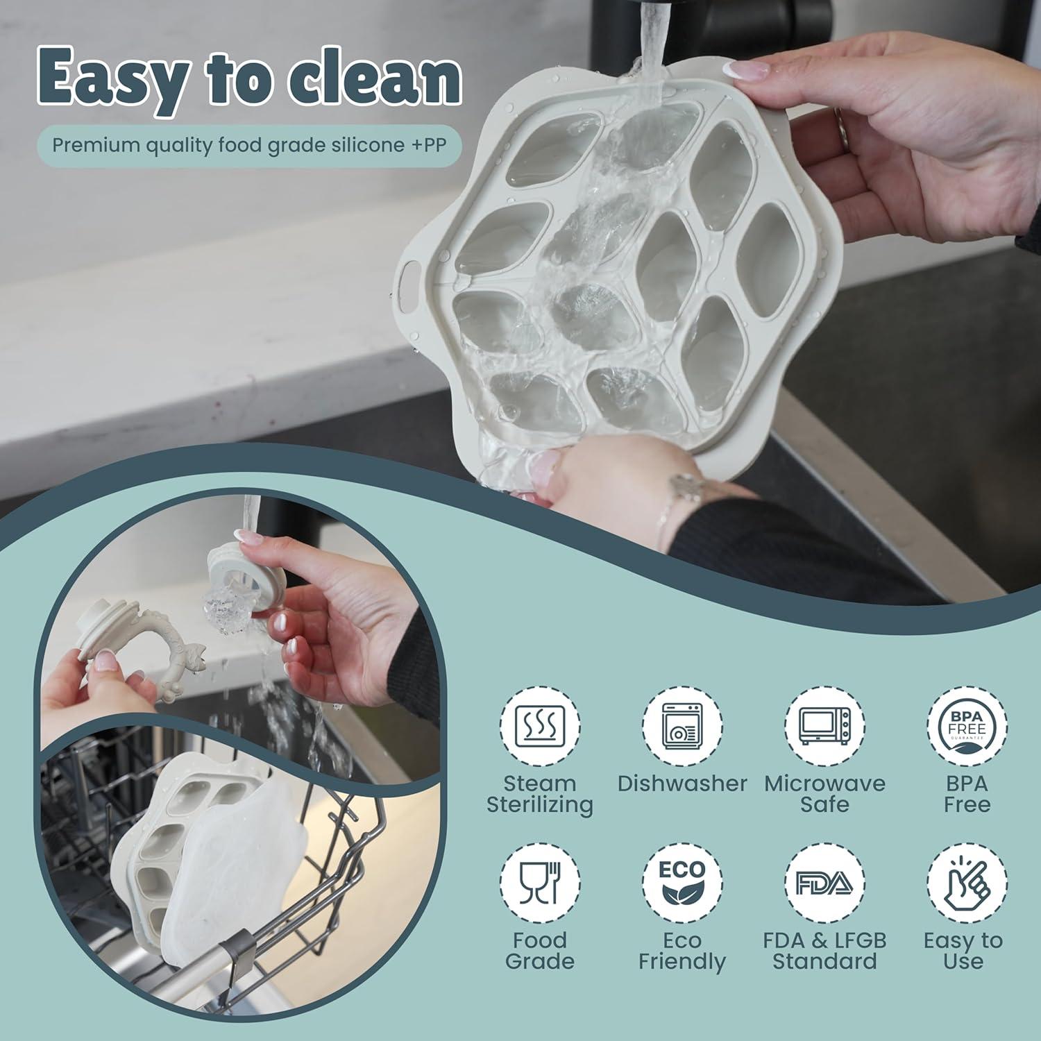 Conjunto Alimentador de Frutas Bebés - Babero Silicona Verde