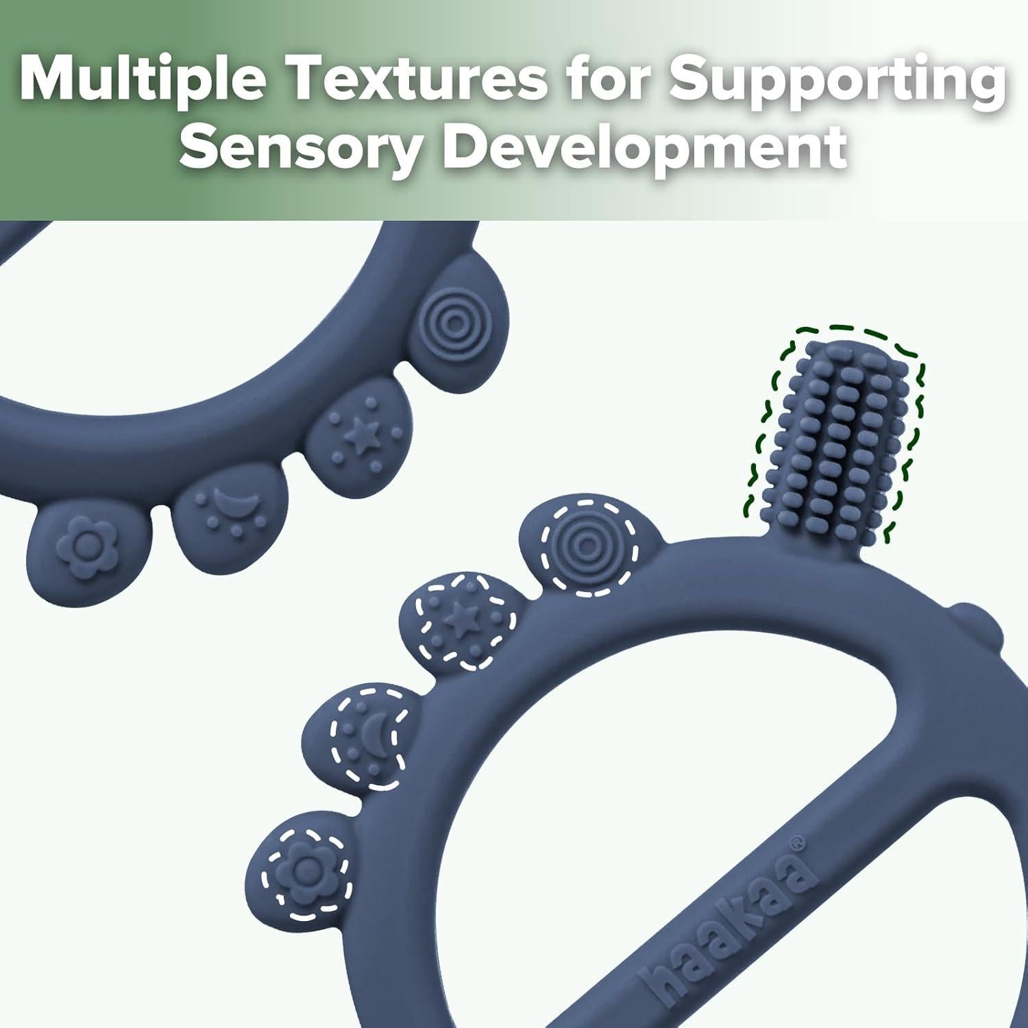 Chupete de Silicona Haakaa Cangrejo Azul para Dentición