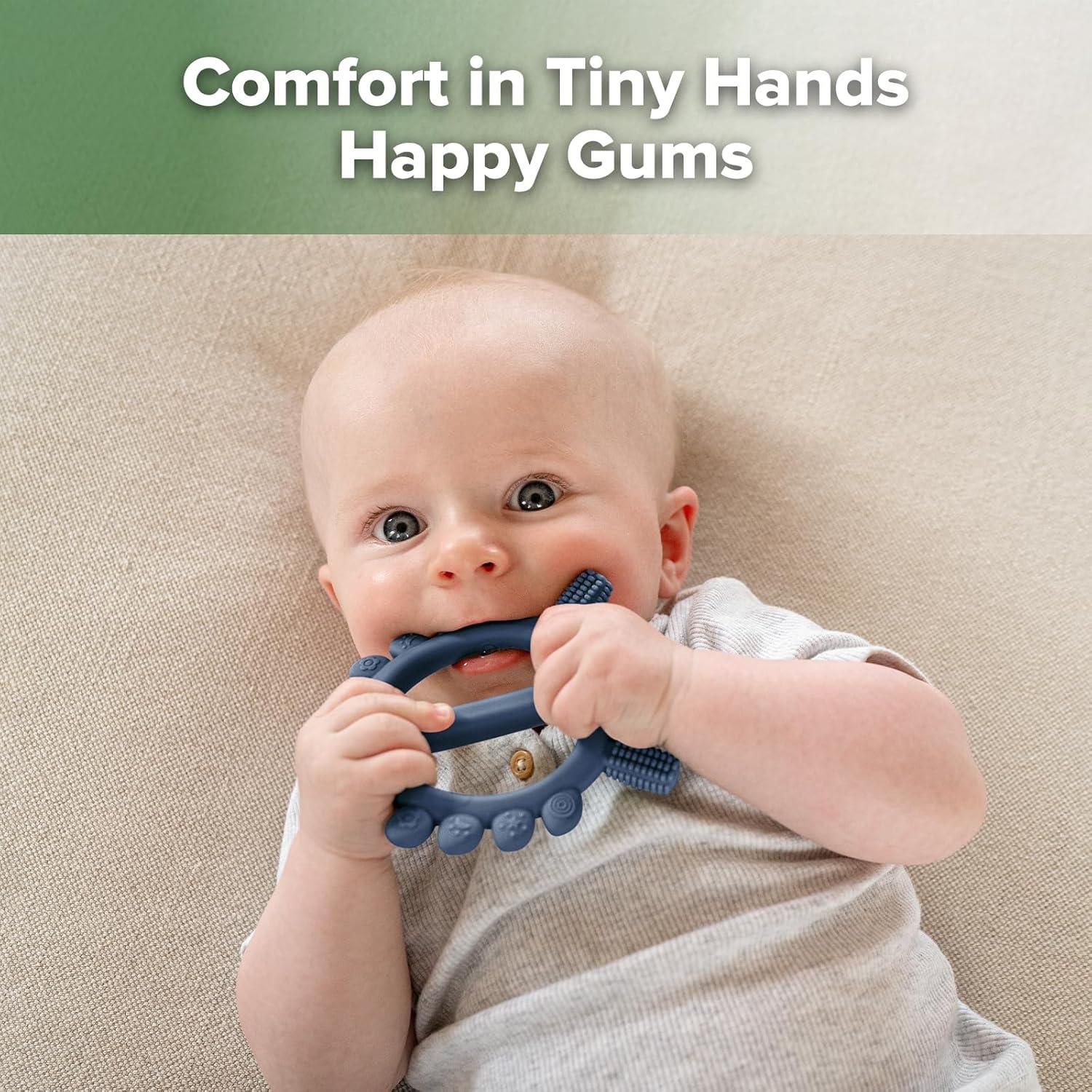 Chupete de Silicona Haakaa Cangrejo Azul para Dentición