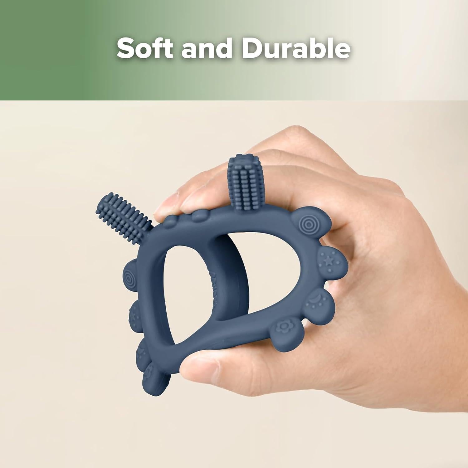 Chupete de Silicona Haakaa Cangrejo Azul para Dentición