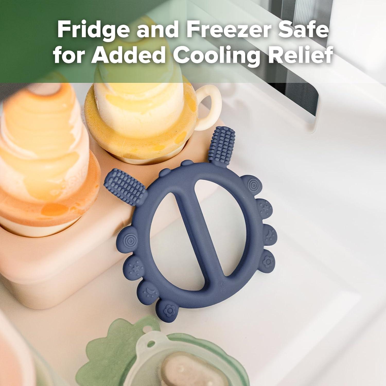 Chupete de Silicona Haakaa Cangrejo Azul para Dentición