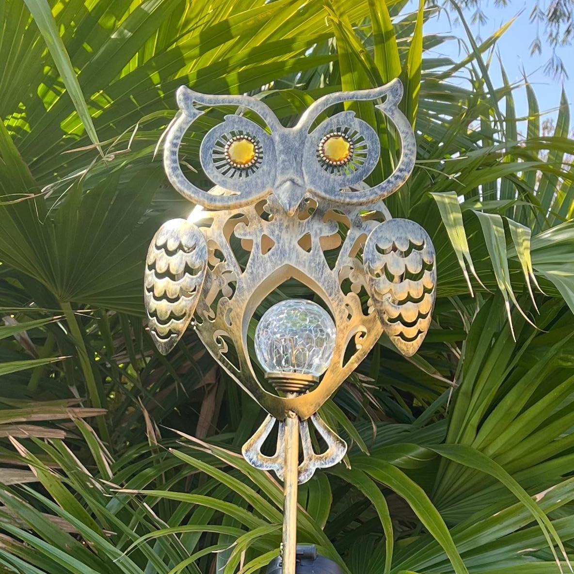 Estaca de Luz Solar Búho ARTCOS Impermeable 102.87 cm