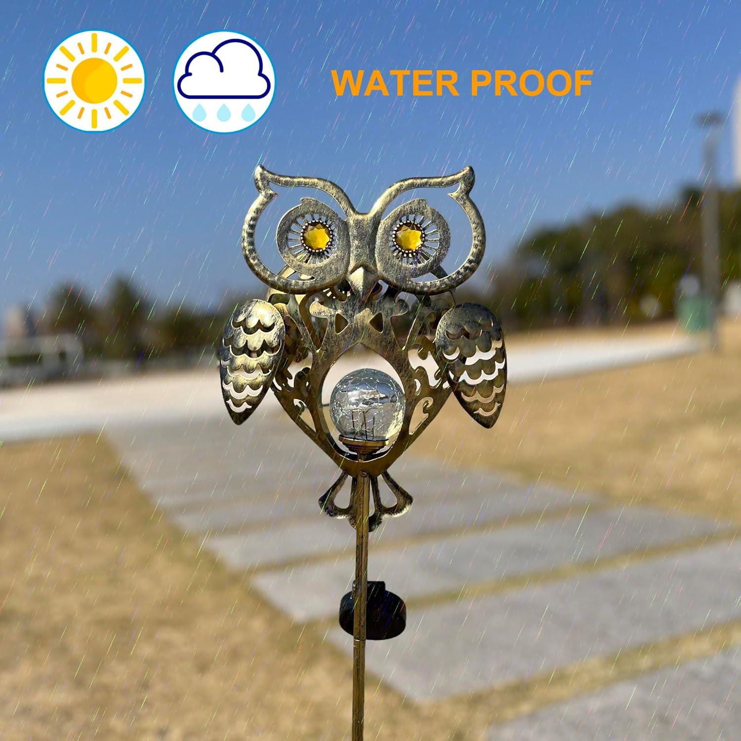 Estaca de Luz Solar Búho ARTCOS Impermeable 102.87 cm