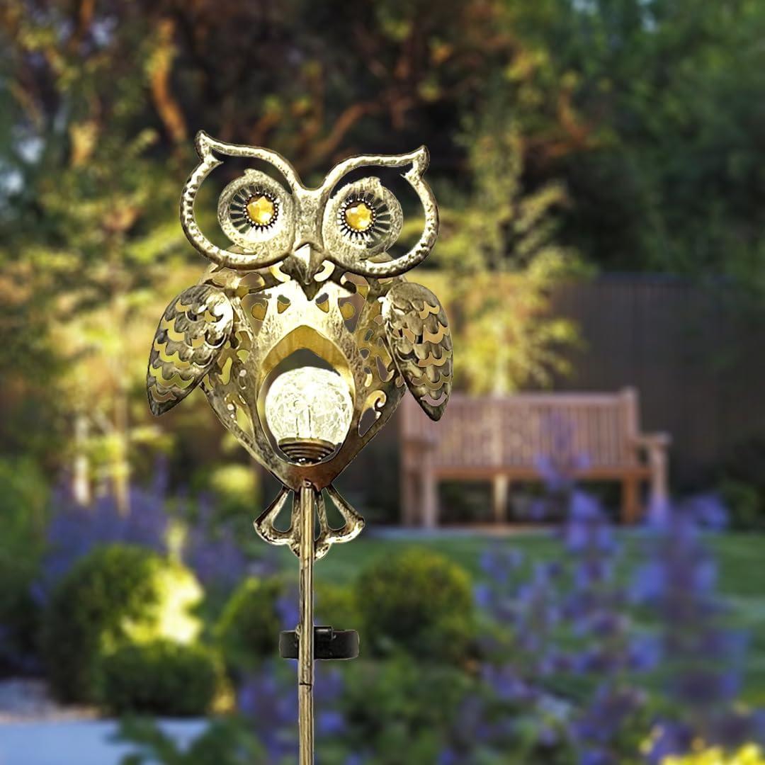 Estaca de Luz Solar Búho ARTCOS Impermeable 102.87 cm